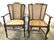 Lot 2 Vintage Carved Wooden End Chairs