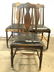 Set 3 Antique Wooden SideChairs