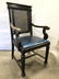 Pair Caned Antique Carved Wooden Chairs - 3