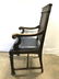 Pair Caned Antique Carved Wooden Chairs - 6