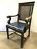 Pair Caned Antique Carved Wooden Chairs - 7