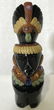 Black Glass Figure with Gemstones Cabochons