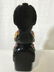 Black Glass Figure with Gemstones Cabochons - 5