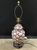 Vintage Painted Asian Porcelain Lamp - 2