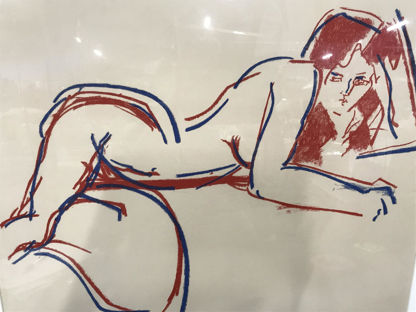 Fay Lansner Signed Ltd Ed Reclining Nude: Fay Lansner Signed Limited Edition, appears to be lithograph print of oil pastel on paper artwork, signature and date in the lower right corner reads ‘Fay Lansner 1969’, edition in the lower right