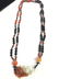 Red Jade Beaded Necklace. Carved Pendant - 4