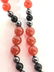 Red Jade Beaded Necklace. Carved Pendant - 6