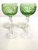 Lot 5 Bohemian Art Glass Wine Glasses - 4