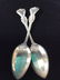 Pair Sterling Embossed Victorian Nouveau Spoons - 4