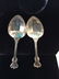 Pair Sterling Embossed Victorian Nouveau Spoons - 7
