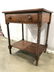 Antique Carved Wooden Spindle Leg Side Table - 2