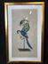 Gold Leaf Framed Asian Watercolor Birds - 2