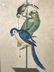 Gold Leaf Framed Asian Watercolor Birds - 3
