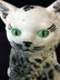 Hand Made & Painted Green Eyed Ceramic Cat - 9