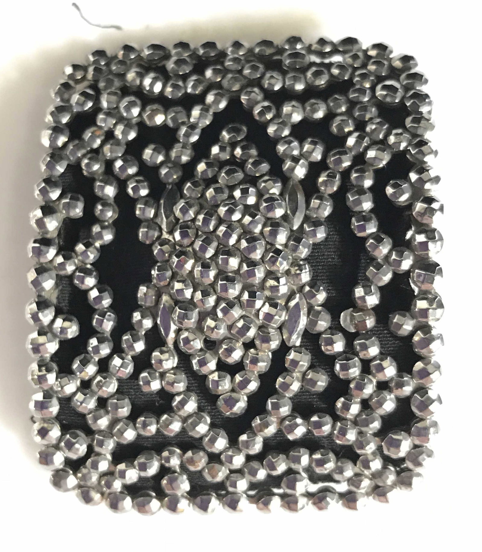 Pair Marcasite Vintage Shoe Clips, Paris: Pierced Marcasite design. One clip with some rust, and discoloration 2.75 in. L x 2in. Wide. Vintage from Paris. Shoe clips, Marcasite bling, Paris shoe accessory, ladies accessories, vintage collecti