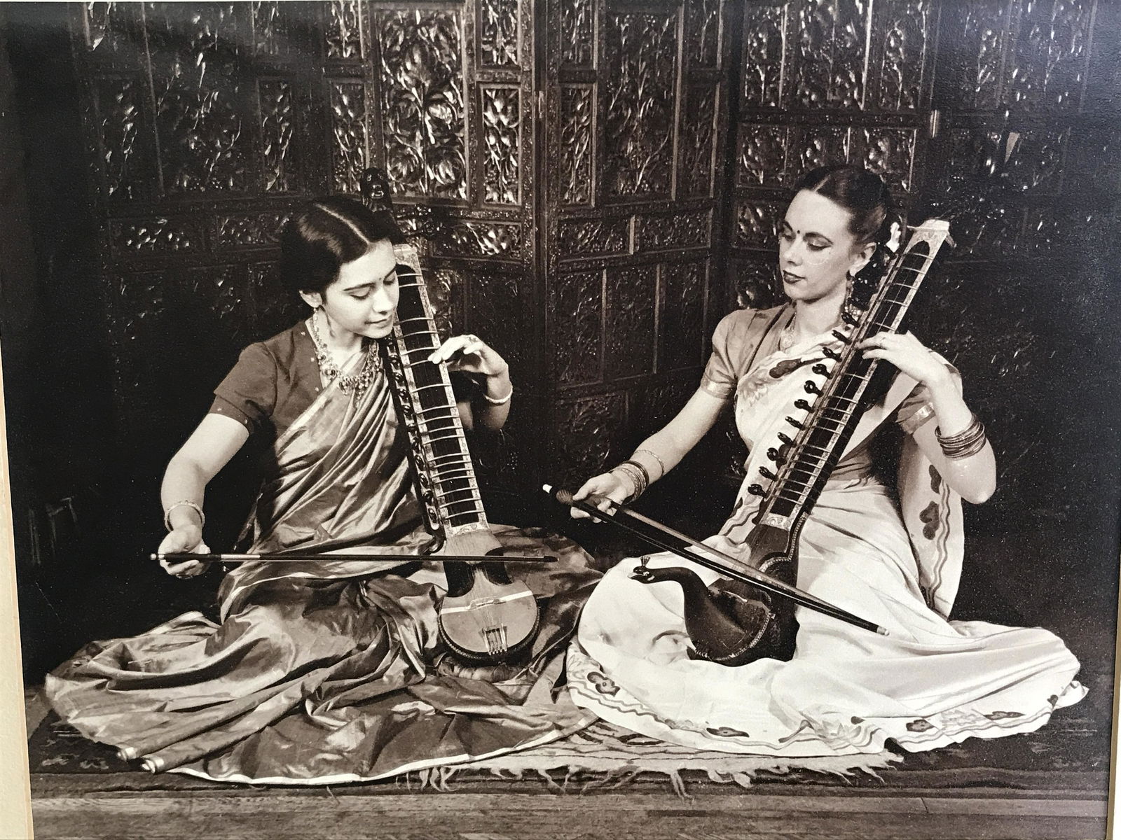Helen Harvey Shotwell Signed Photo Hindu: Helen Harvey Shotwell signed photograph, signature to the lower right corner reads ‘Helen Harvey Shotwell’, title to the lower left song ‘Hindu Serenade’, subject two women seated and playing