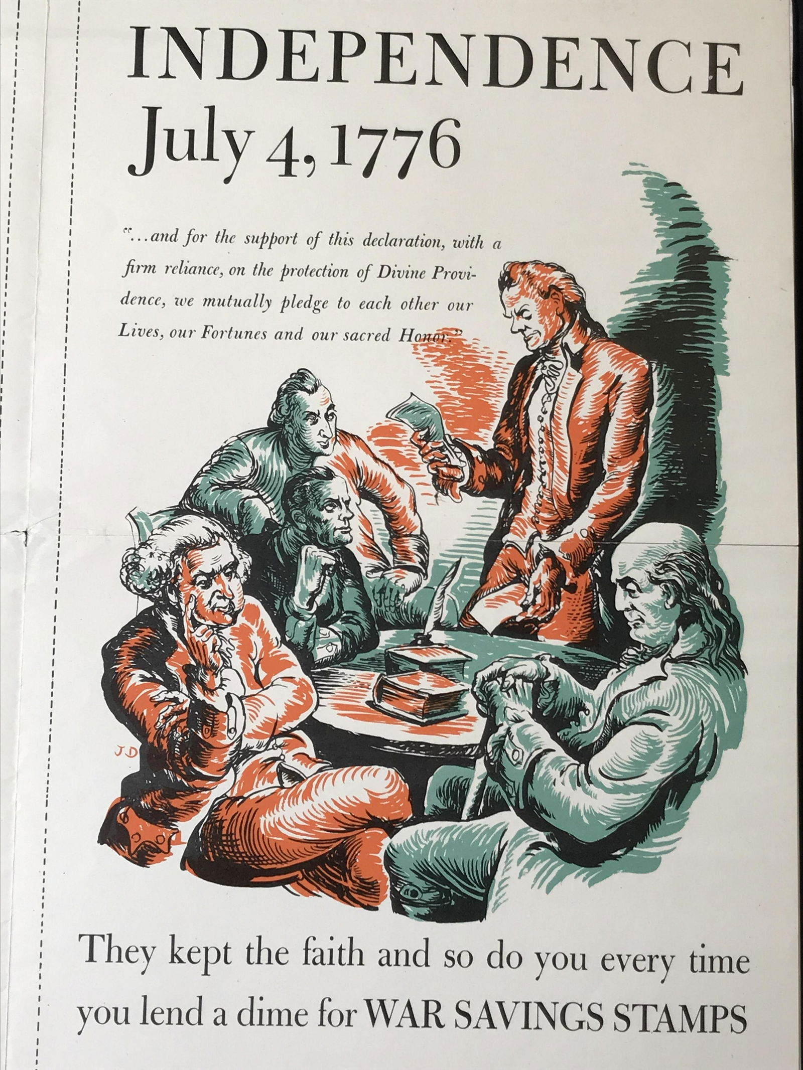 Collection of Precut Vintage WW 2 Ad Posters: Collection of precut vintage World War 2 Ad Posters, text to center reads ‘To exhibit these posters to best advantage please cut apart along the dotted lines and display separately. U.S. Government