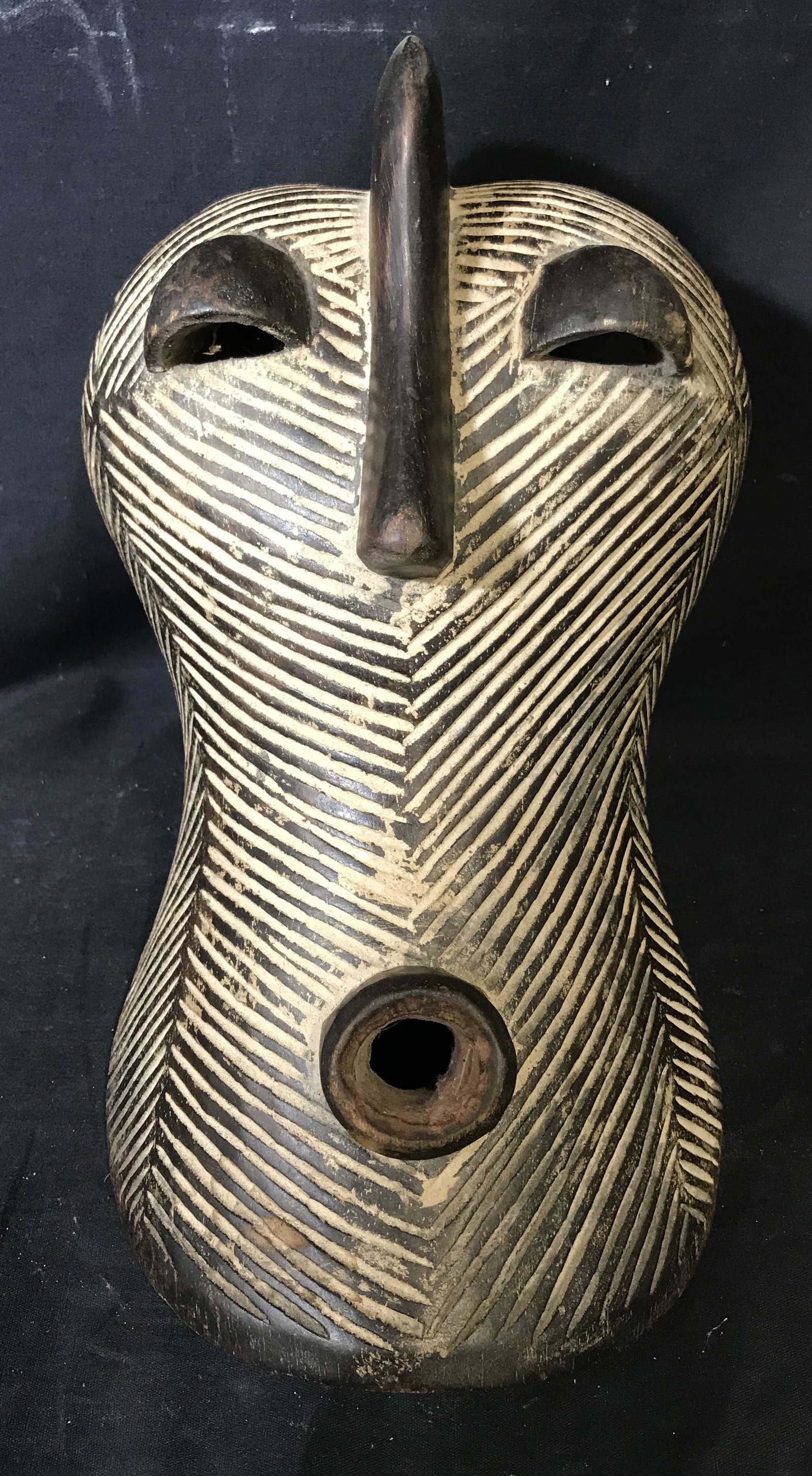 Songye Kifwebe Mask: Songye Kifwebe mask, origins can be found in what is previously known as the Republic of Zaire and what is today known as the Democratic Republic of the Congo Central Africa, ceremonial mask thought t