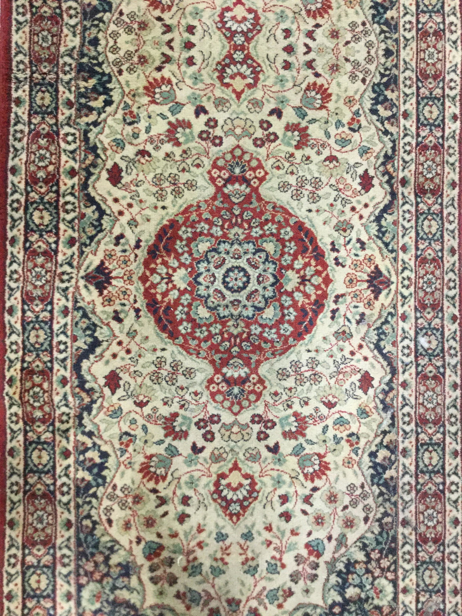 Vintage Oriental LINDHOLM Wool Runner: Runner is vintage. Underside has tag which reads IKEA LINDHOLM. Piece contains intricate multi toned floral, leaf, and vine detail. Rug, carpet, area rug, runner, wool runner, Oriental runner, orienta