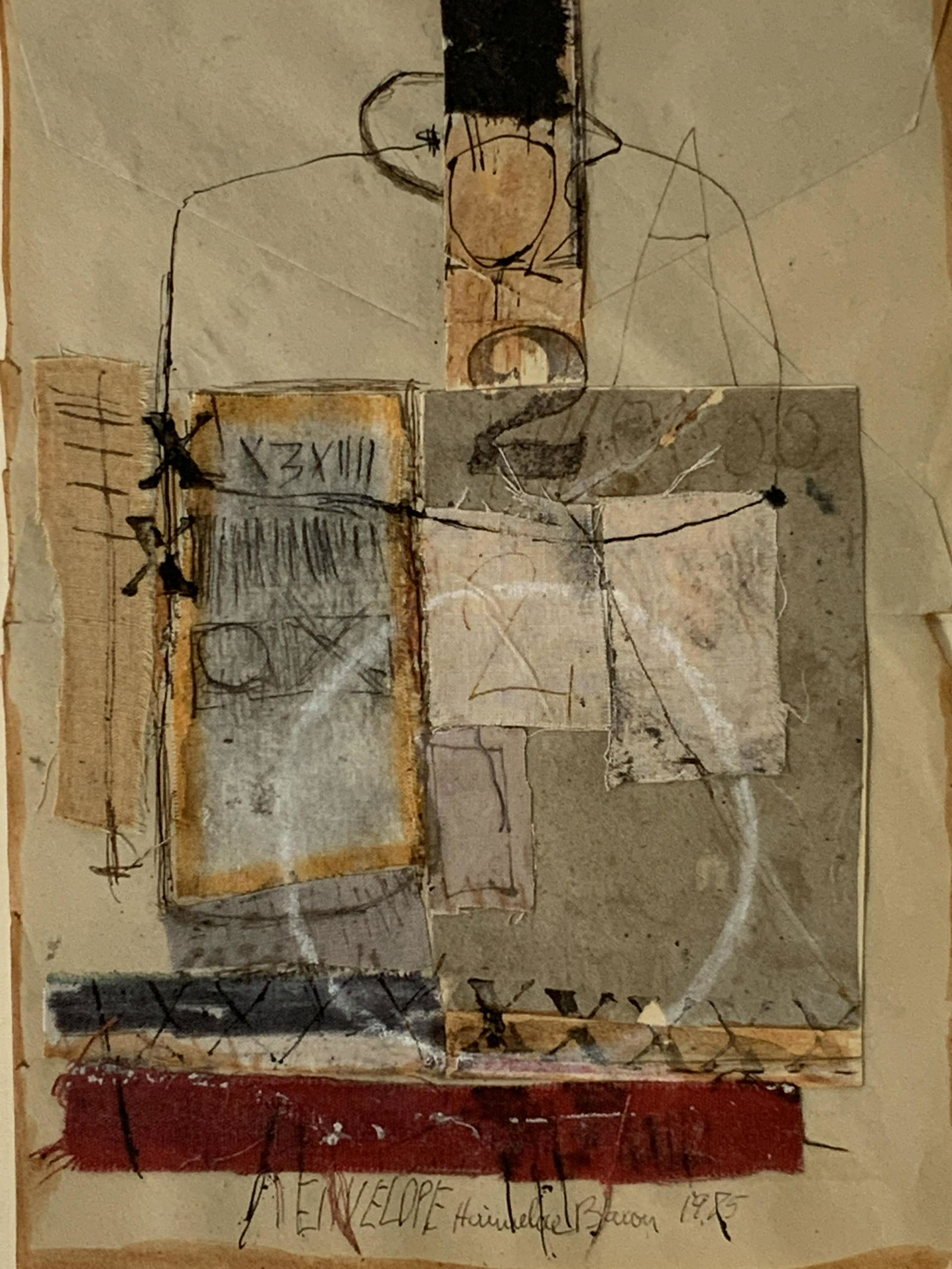 German Mixed Media Collage Hannelore Baron: An abstract collage mixed media work by German / American artist Hannelore Baron (1926-1987). From the Hannelore Baron website, ‘(she) was an artist whose work has become known for the highly person