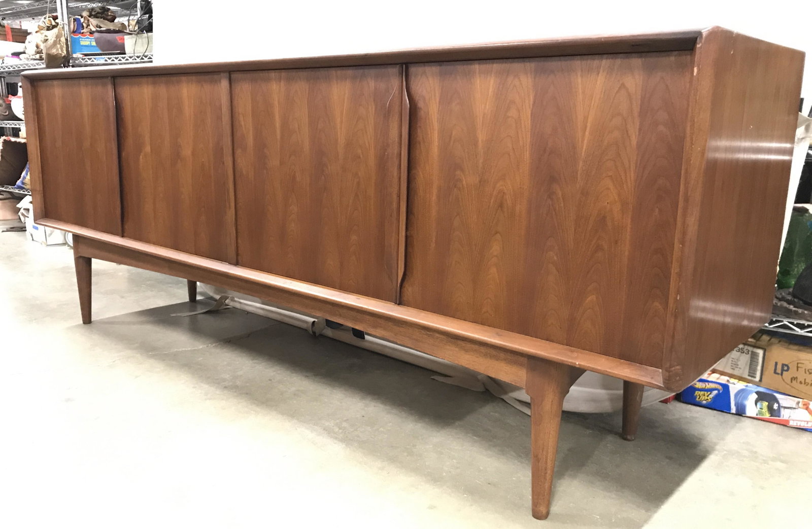 MCM Wooden Sideboard: Piece measures approximately 83 inches long 32 inhces tall 20 inches deep. Chests, dressers, sideboard, console table, wood furniture, modern furniture, entry table, MCM, vintage furniture, designer f
