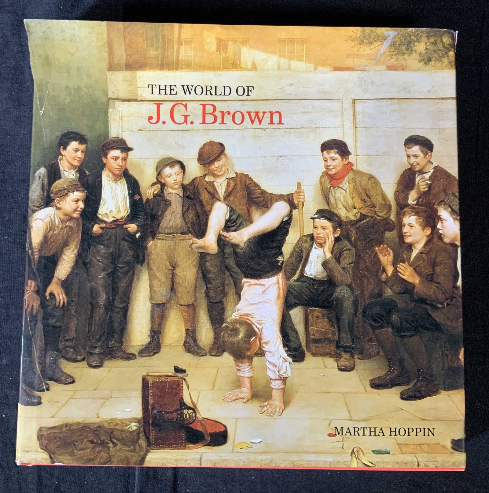 The World of J.G. Brown Coffee Table Book: The World of JG Brown Coffee Table Book, inscription to cover reads ‘The World of JG Brown Martha Hoppin’, includes photos of Brown’s work and details of his life and paintings, measures 10 1/4 