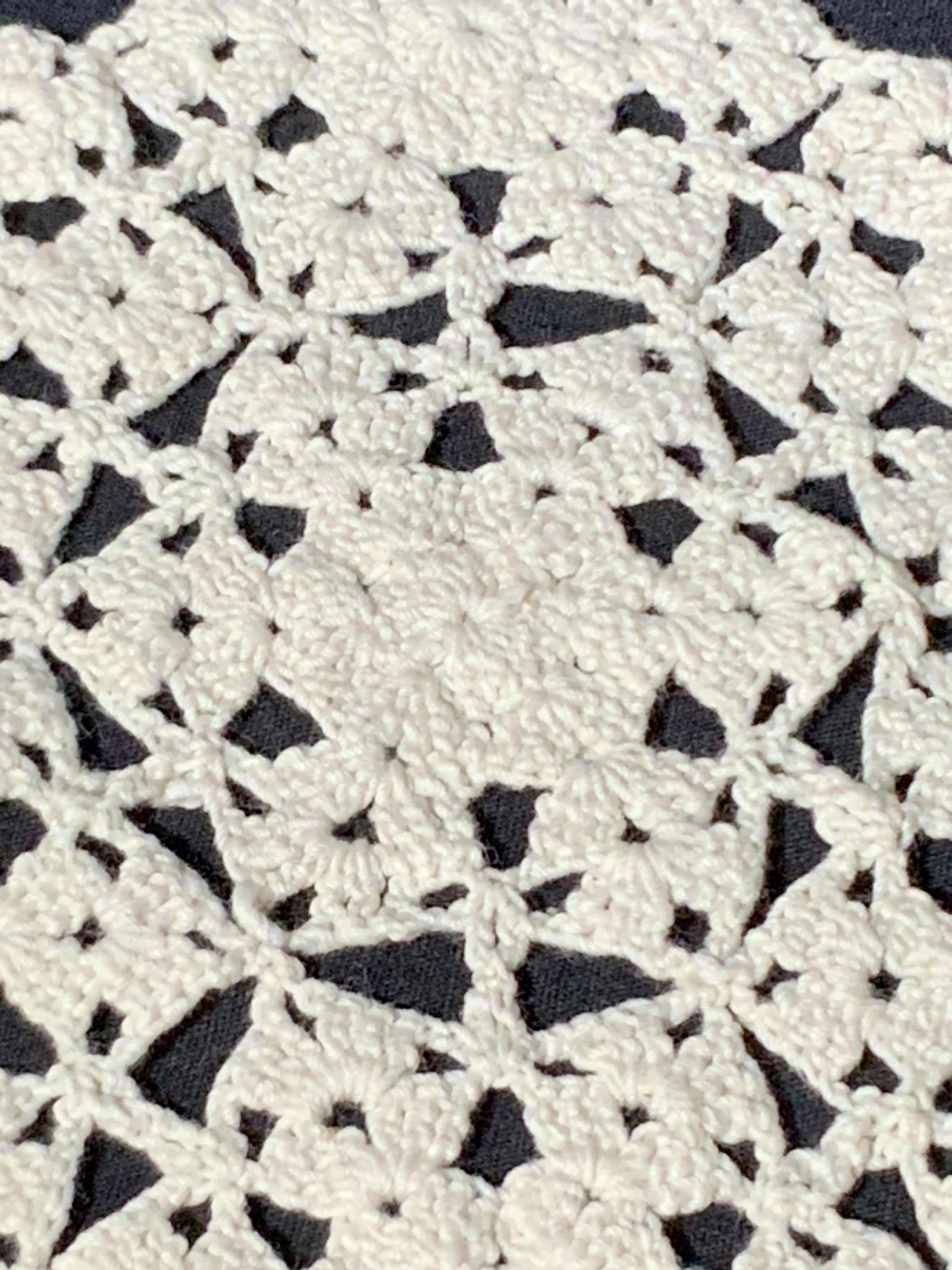 Lot 12 Handmade Crochet Doilies: 12 white & off-white handmade doilies. 2 circular doilies, 2 snowflake shaped, 8 placemat sized doilies. Assortment of sizes. Some could be used as coasters, place settings, or table decor. Can also b