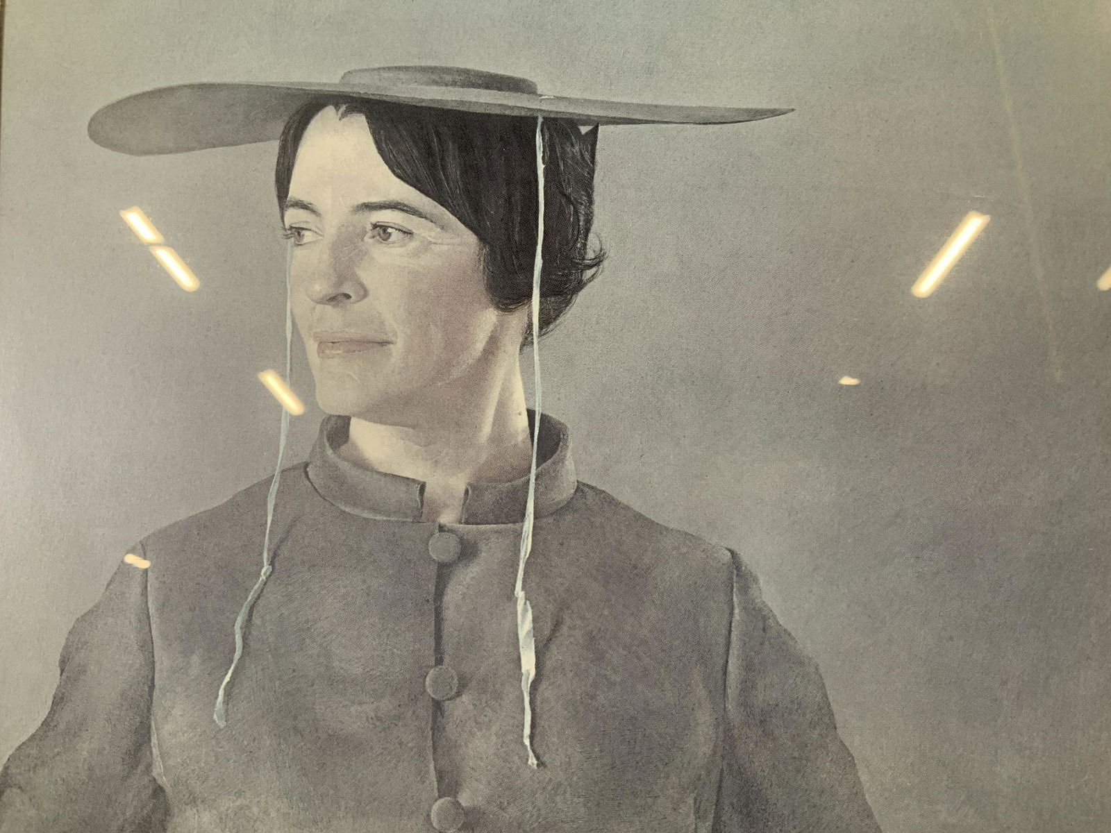 Andrew Wyeth Offset Lithographs: Andrew Wyeth Offset Lithographs, inscription to reverse reads ‘4277’, inscription to central lithograph reads ‘Andrew Wyeth’, subject Views of buildings and a woman in profile, measures 13 5/8