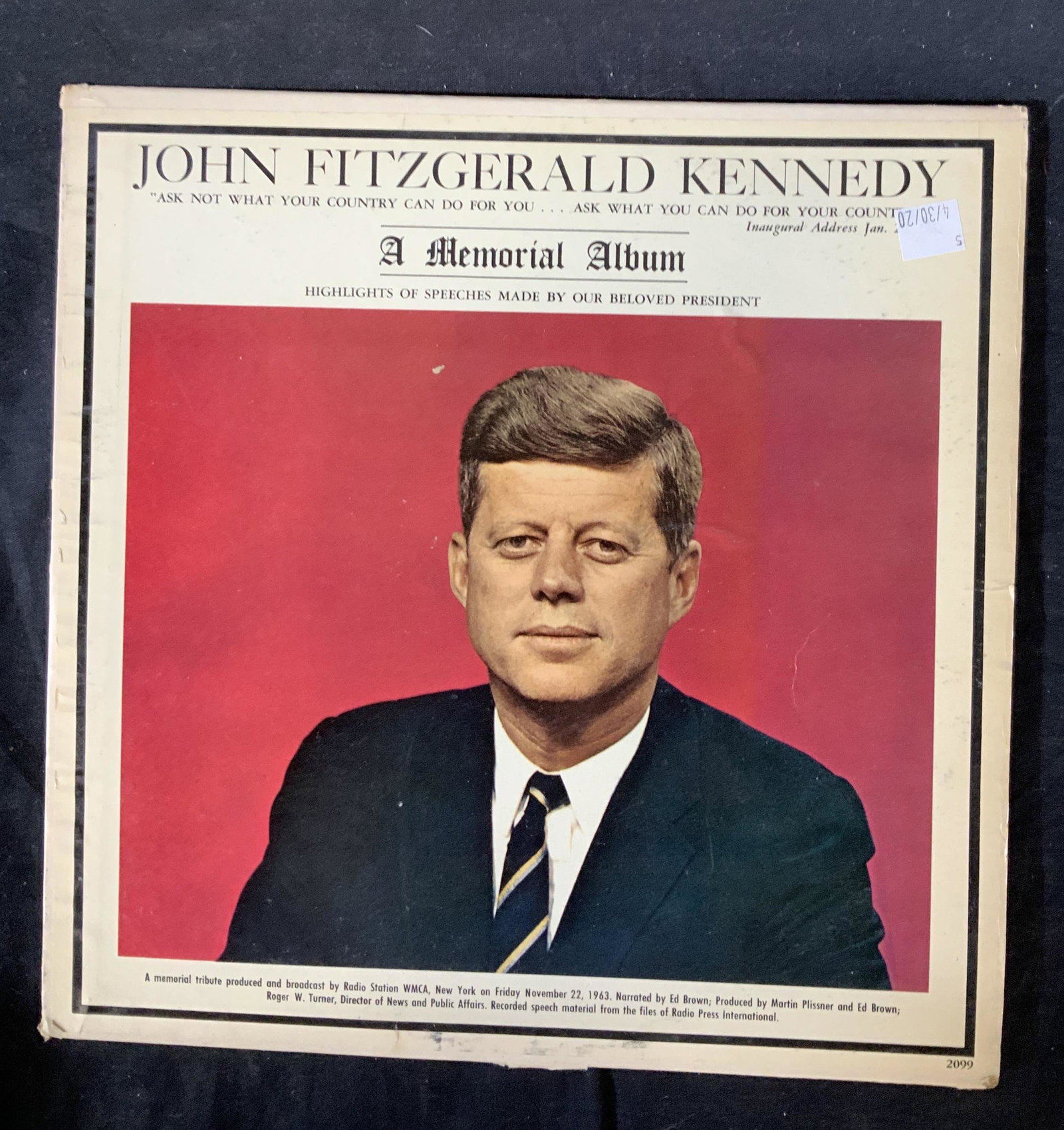 John Kennedy Bing Crosby Record Albums: Vintage recordings, vinyl, record albums, John f Kennedy memorial and tribute, and bing crosby sings collection, not played for scratches or sound or condition