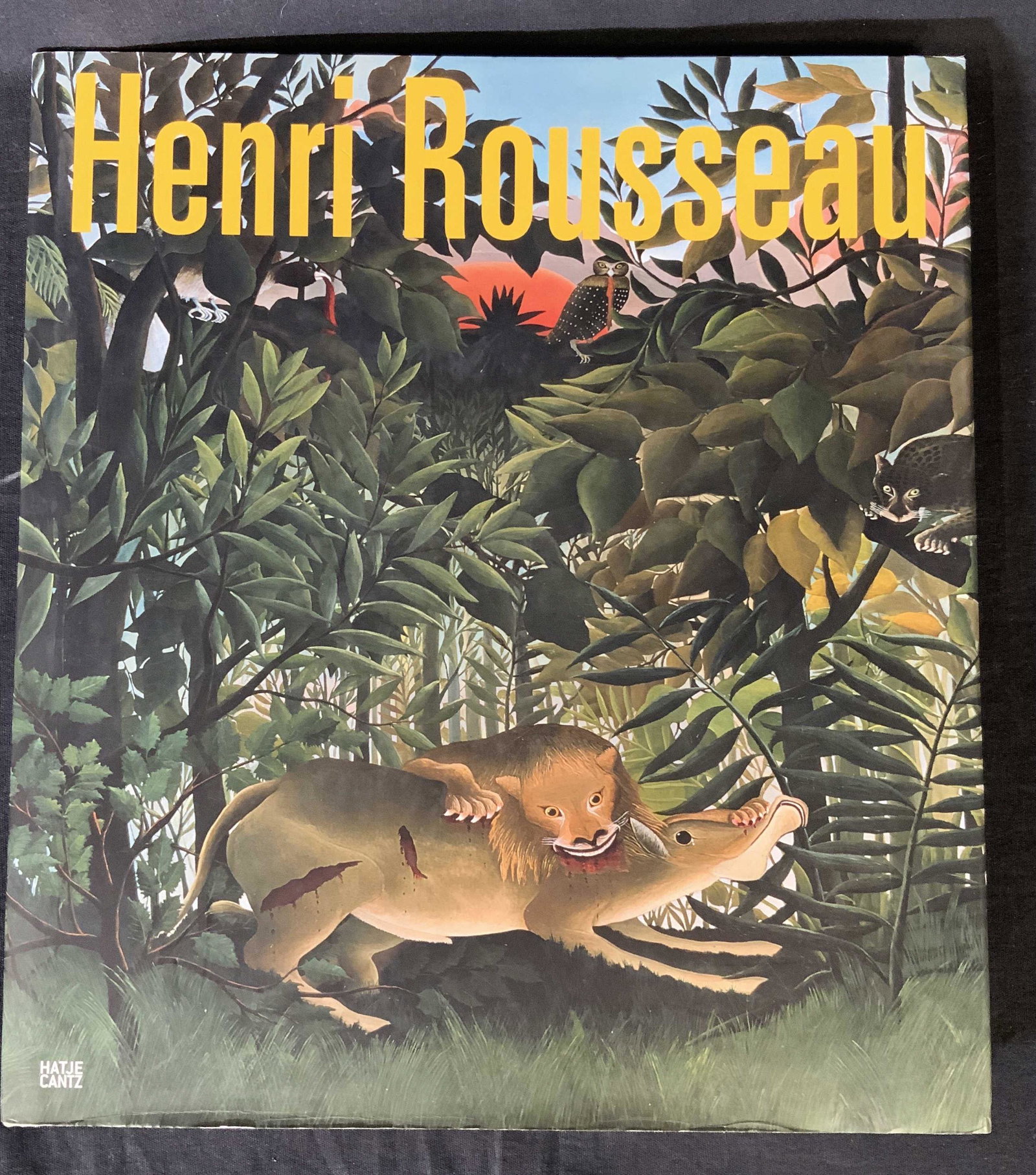 Henri Rousseau Coffee Table Book: Henri Rousseau Coffee Table Book, inscription to cover reads ‘Henri Rousseau Hatje Cantz’, Book on the life and work of Henri Rousseau, measures 12 3/8 x 11 1/8 inches, some wear to dust cover but