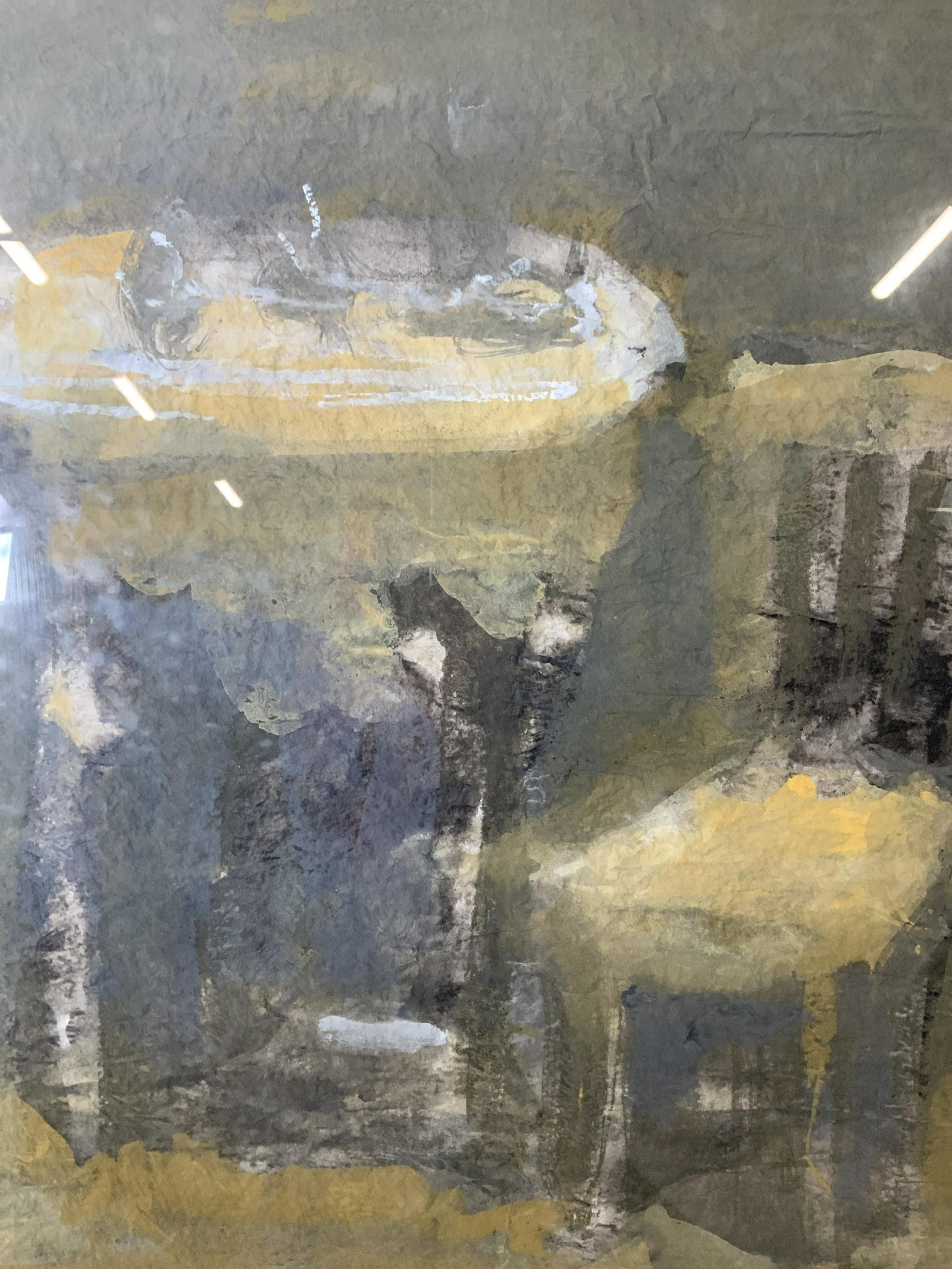 ROSENTHAL Signed Interior Watercolor Painting: ROSENTHAL Signed Interior Watercolor Painting, signature to lower right reads ‘Rosenthal’, label to reverse reads ‘Max Granick Inc Frames 52 West 56th St NYC 10019’, paper affixed to reverse r