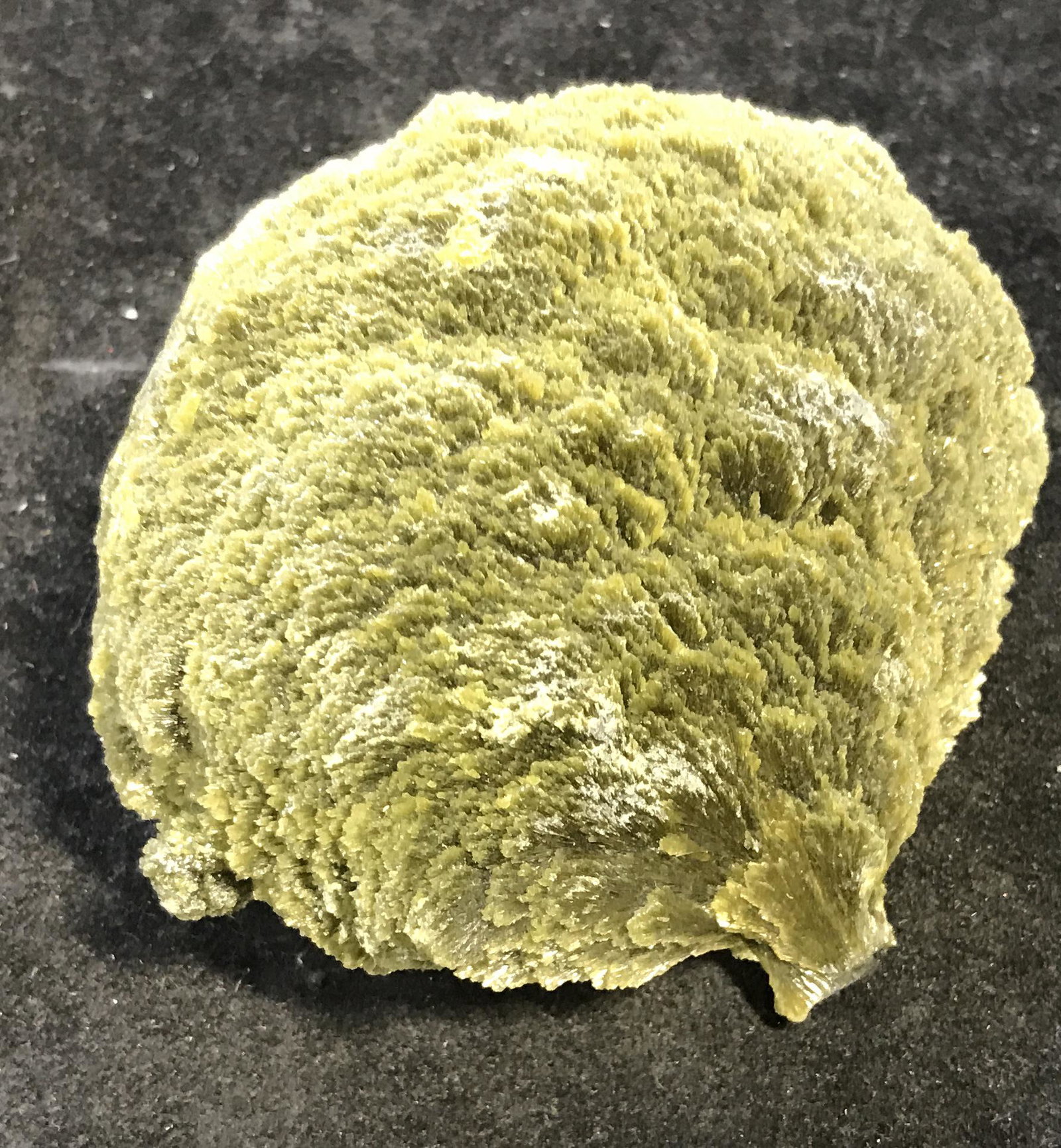 Peruvian Mined Epidote Rosette Crystal Cluster: Peruvian mined Epidote Rosette Crystal cluster, mined from the castrovirreyna mine in Peru, unique in its own shape and size, an olive green colored stone with some white stone to the underside, measu