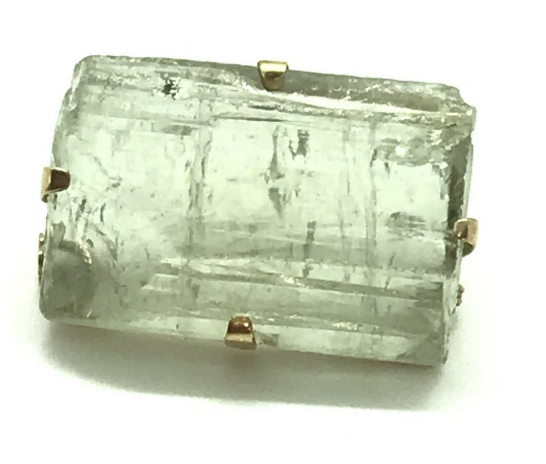 Vintage 18k gold statement artisan quartz brooch (1 of 7)