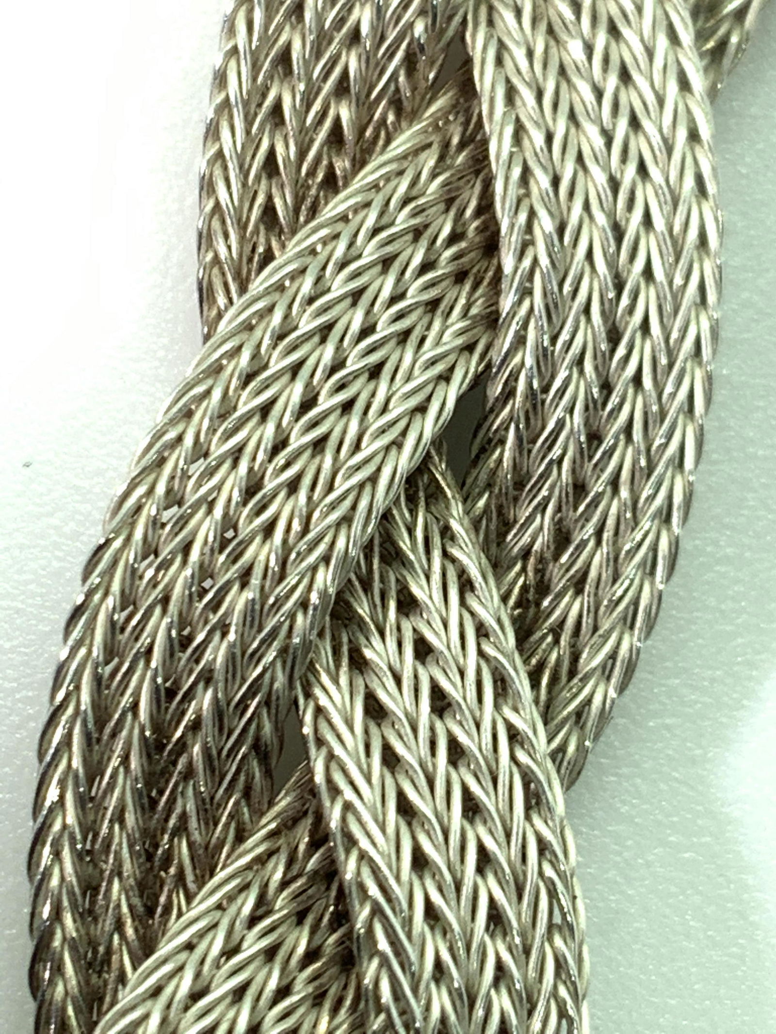 Italian Sterling Silver Braided Rope Bracelet (1 of 10)