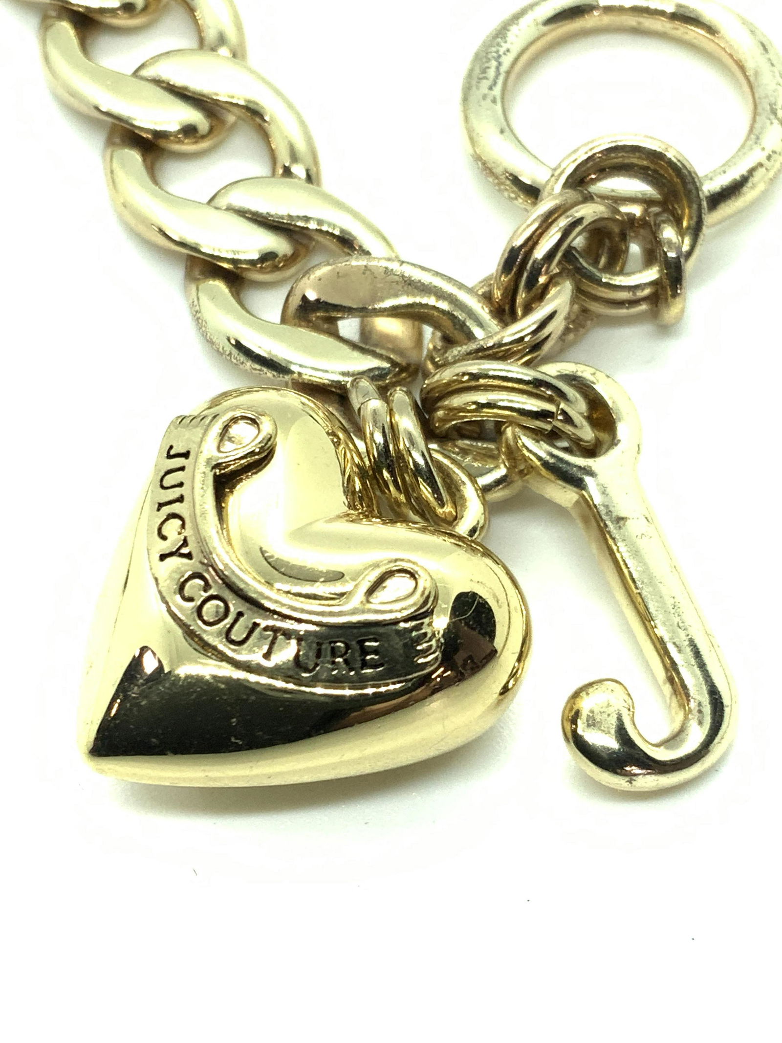 JUICY COUTURE Curb Chain Heart Bracelet, Jewelry (1 of 7)