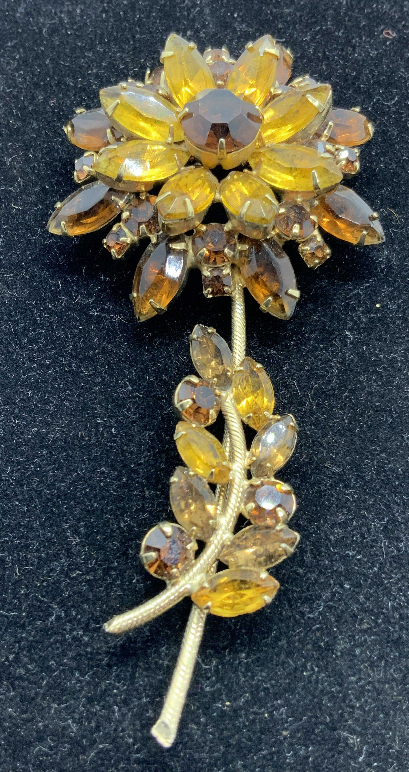 Oversized Crystal Floral Statement Brooch, Jewelry (1 of 10)