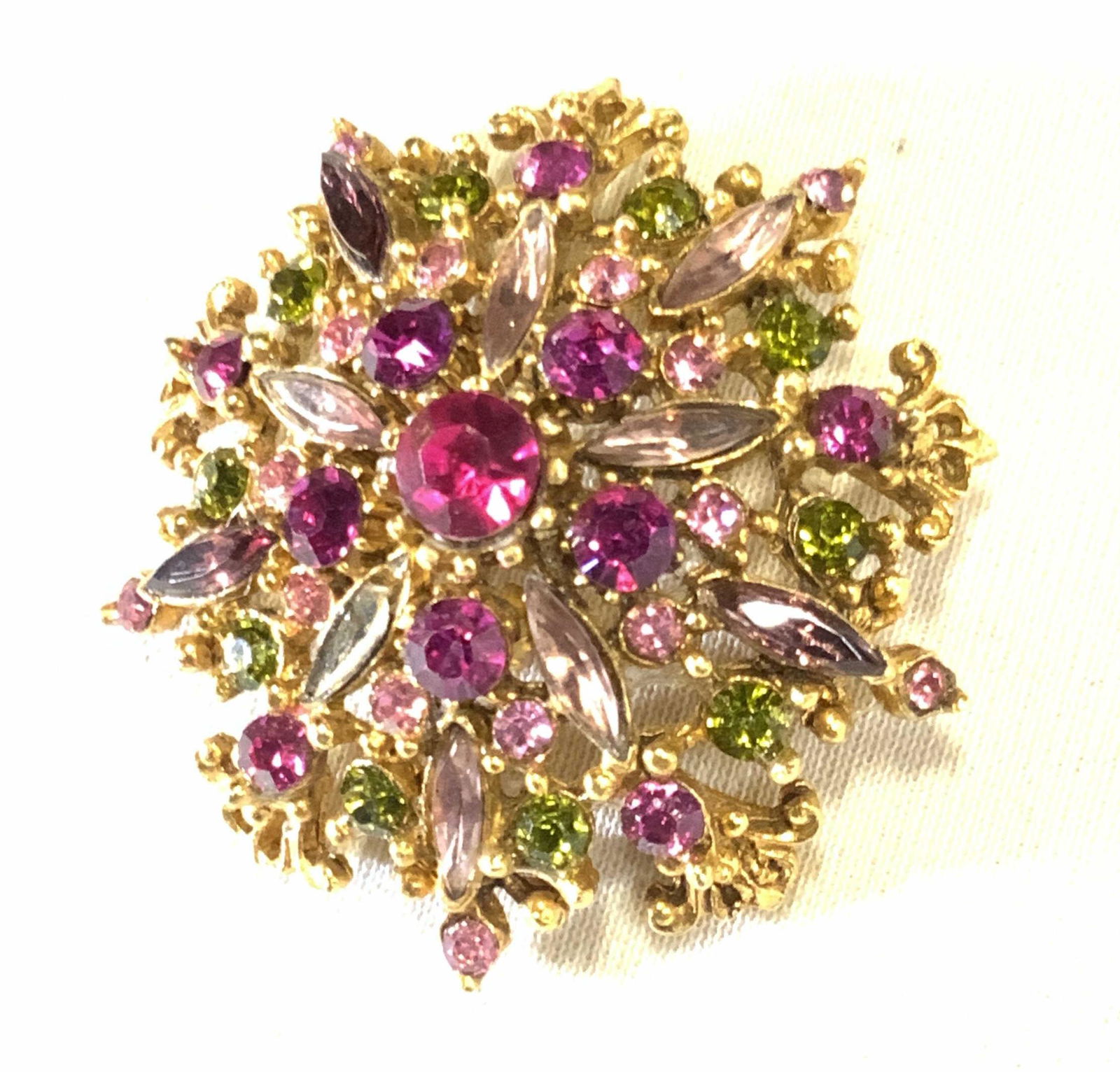 Royal Victorian Style Vintage Crystal Brooch (1 of 9)
