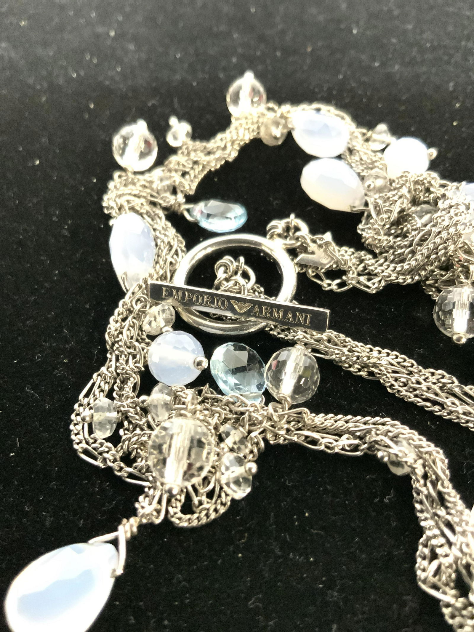 EMPORIO ARMANI Sterling SILVER & TOPAZ Necklace (1 of 9)