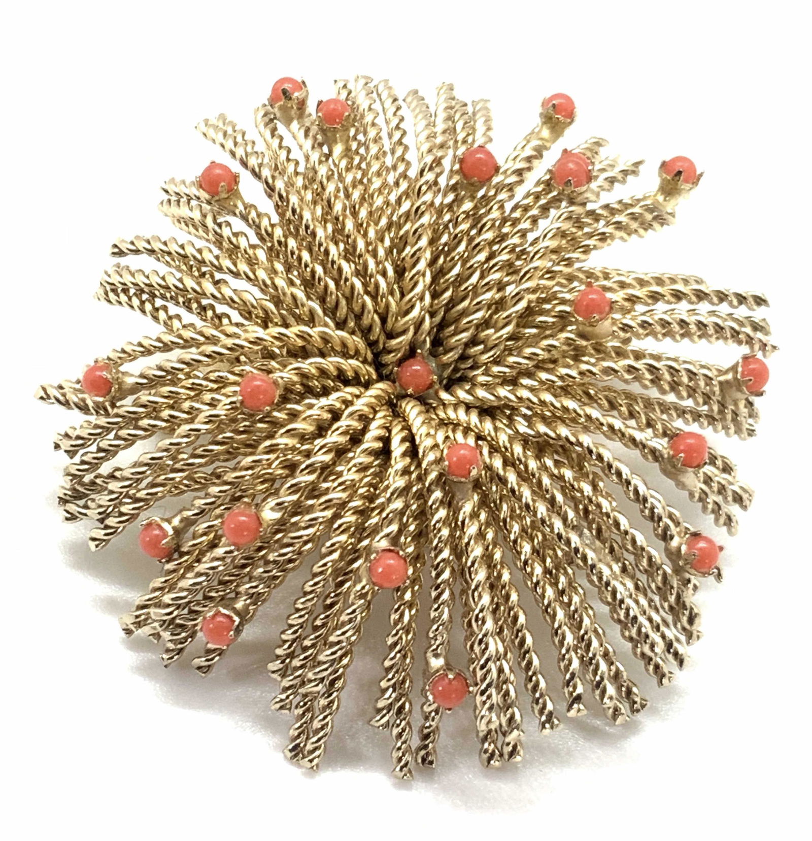 Vintage Mid Century Layered Glass Bead Brooch Pin (1 of 12)