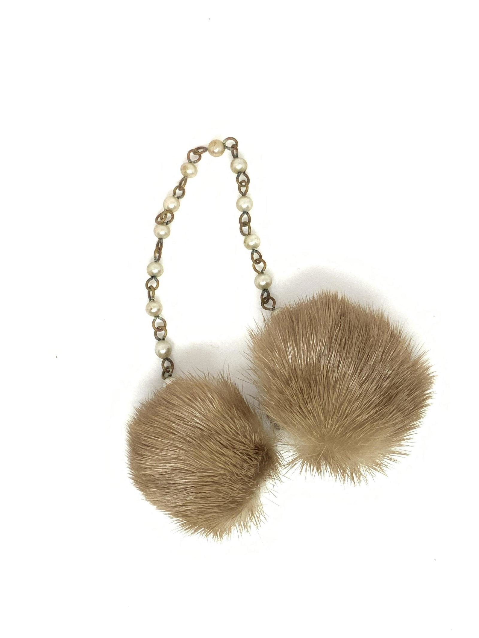 Vintage Pearlescent Beaded Mink Sweater Clip (1 of 11)