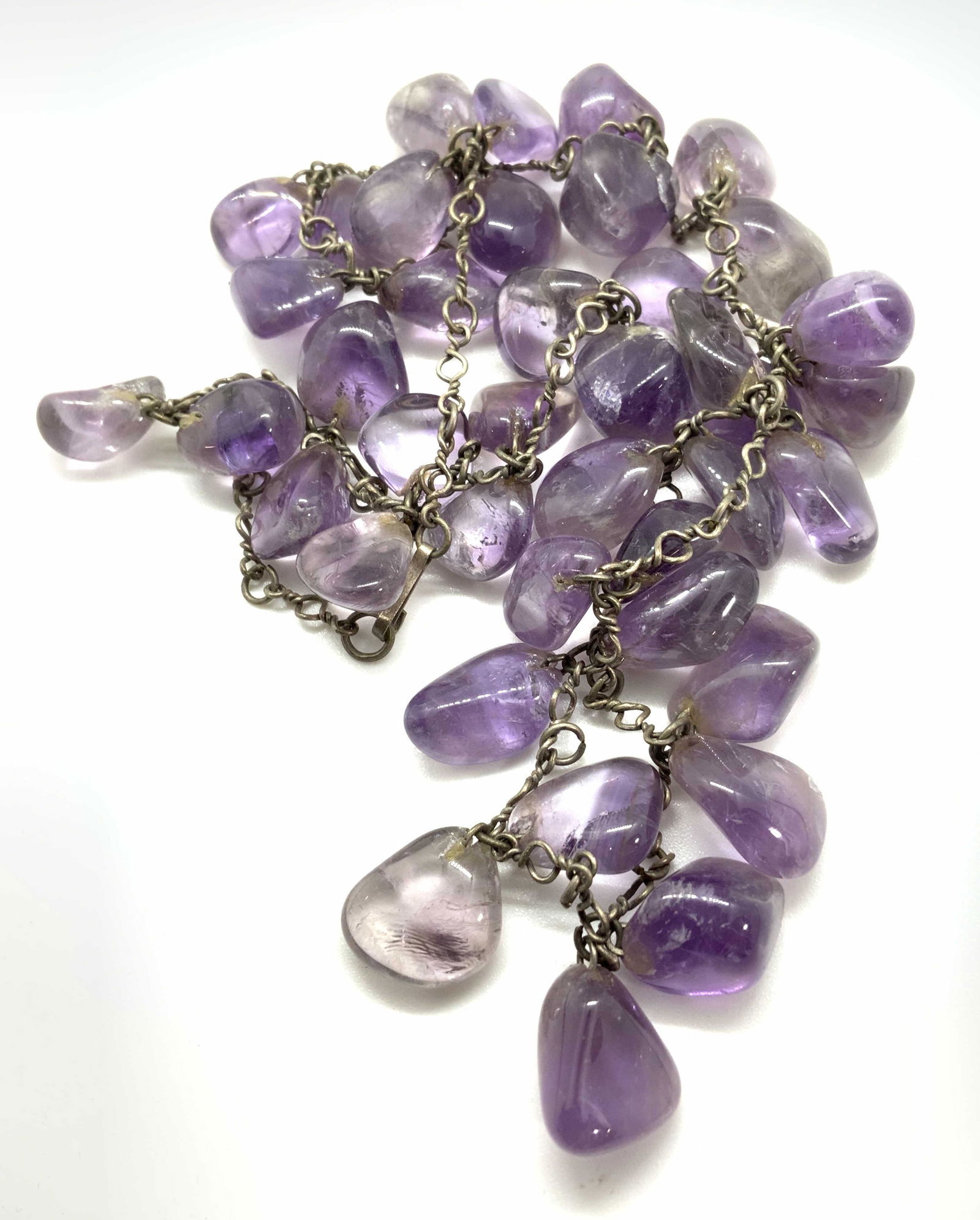 Polished Amethyst Stones Pendant Necklace (1 of 7)