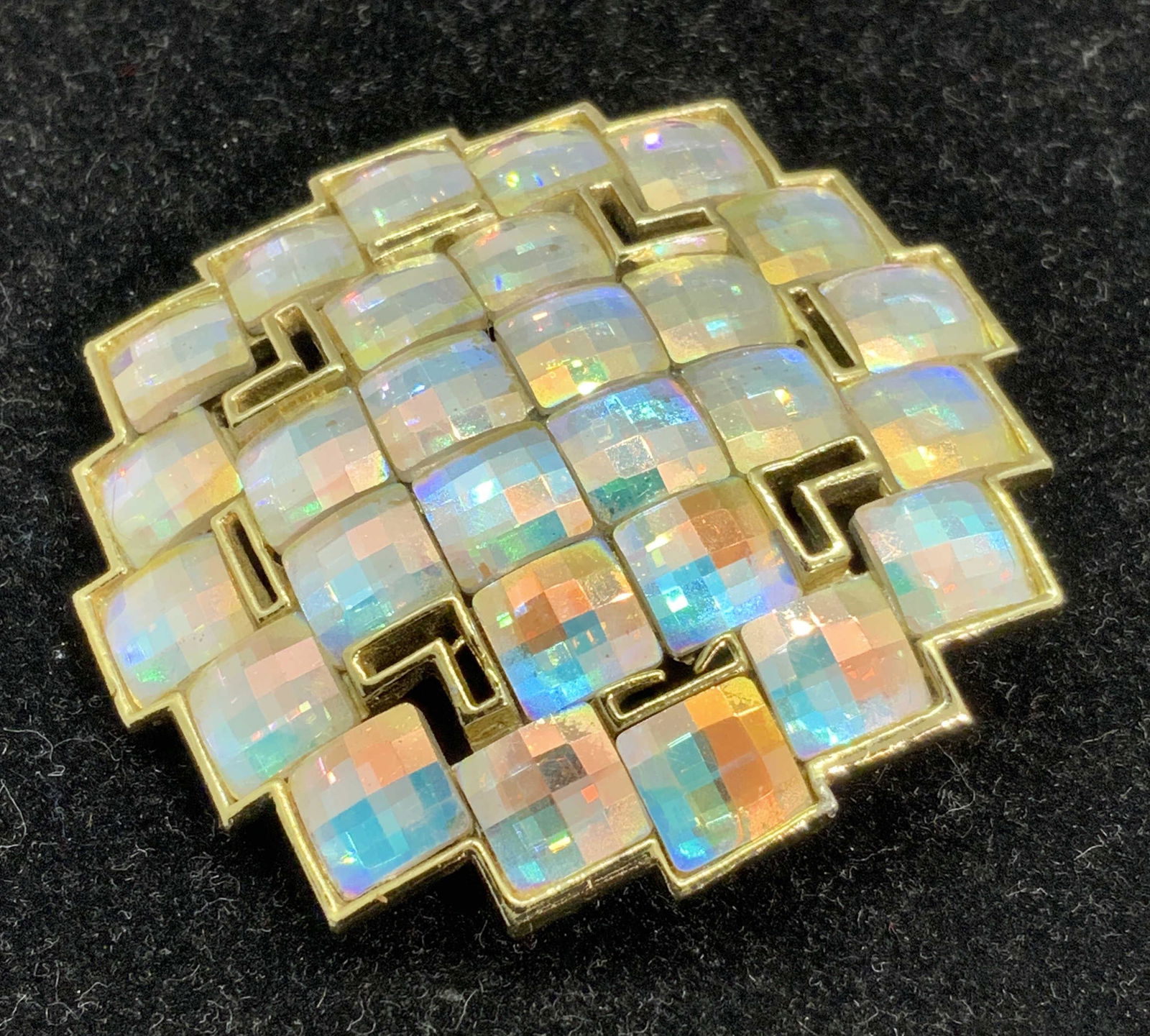 WEISS Vintage Signed Faceted Rhinestone Brooch (1 of 13)
