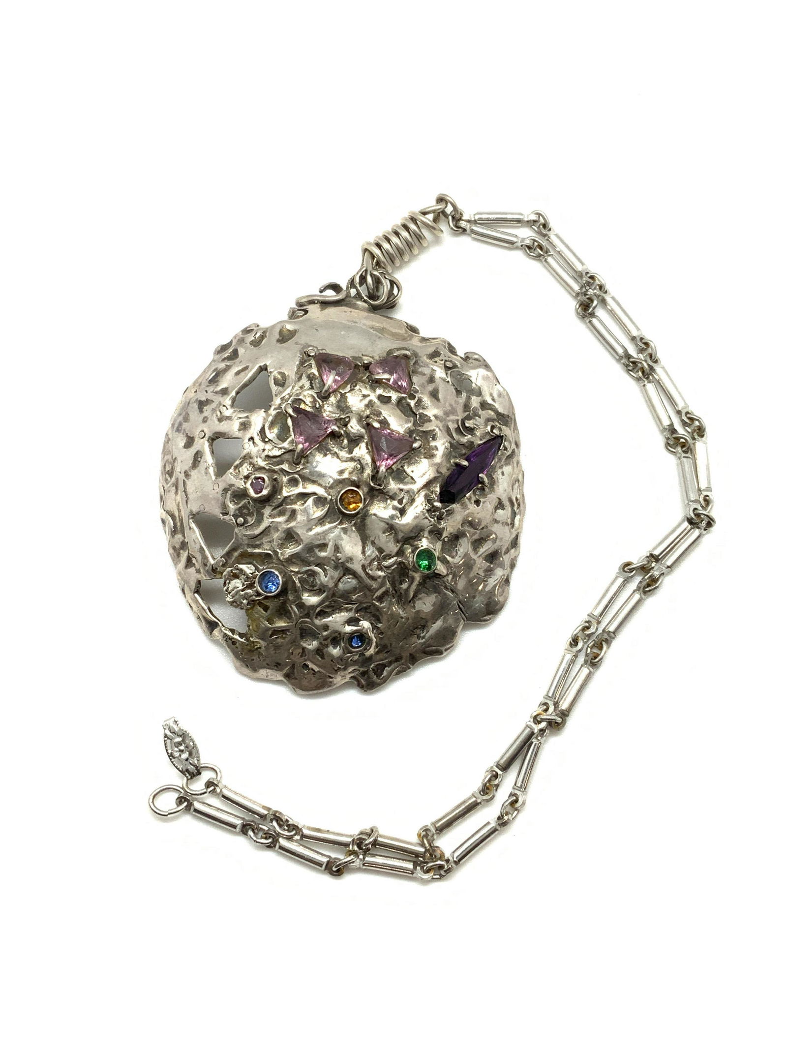 STERLING SILVER Artisan Crystal Pendant Necklace (1 of 16)