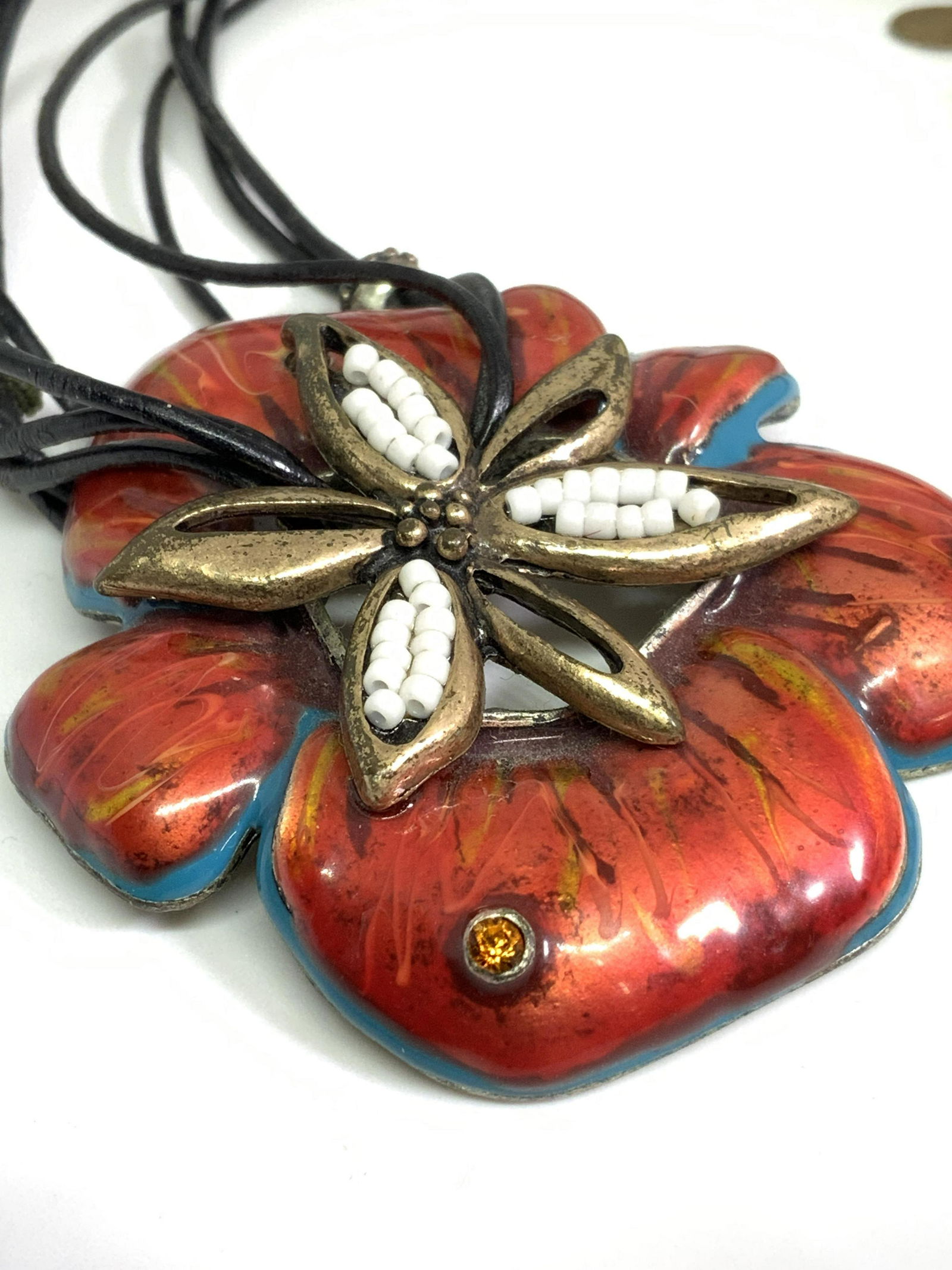 CHICO’S Signed Vintage Arts & Crafts Necklace (1 of 13)