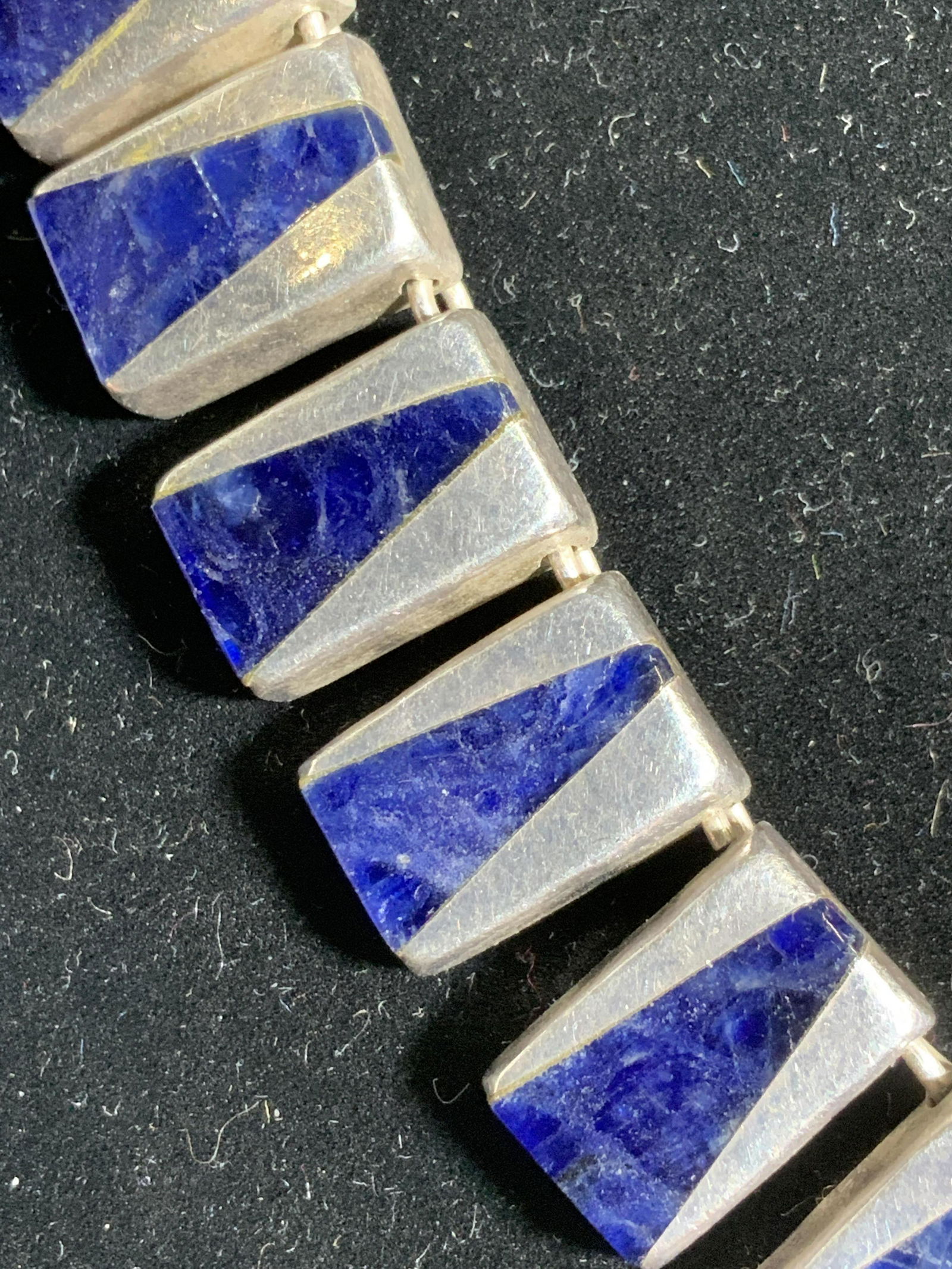 Sterling Silver & Lapis Lazuli Necklace, Mexico (1 of 7)
