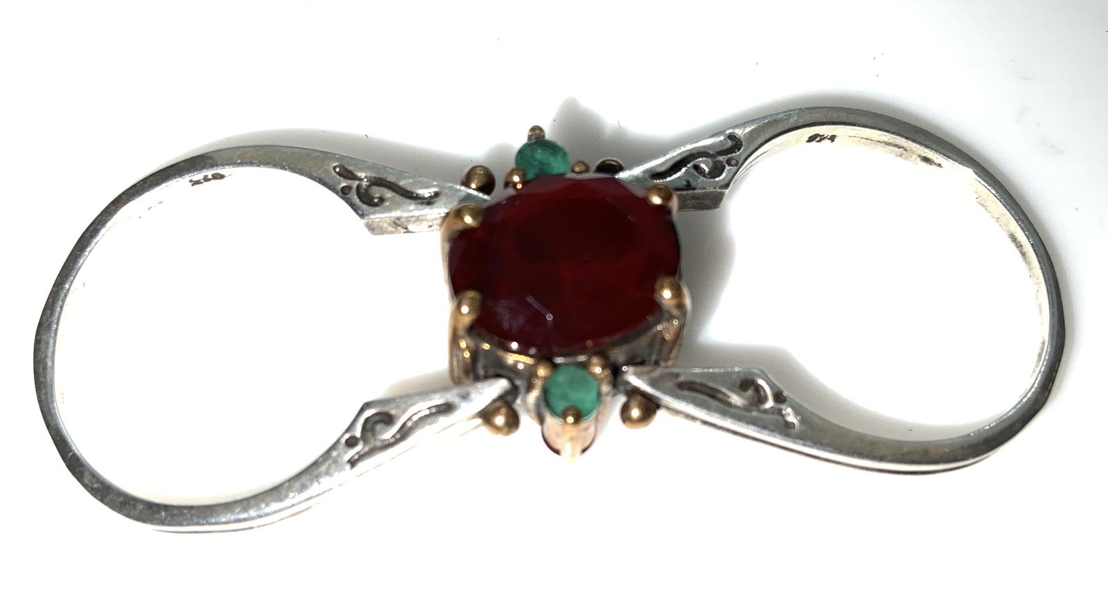 STERLING SILVER Flip Gem Ring, Jewelry (1 of 10)