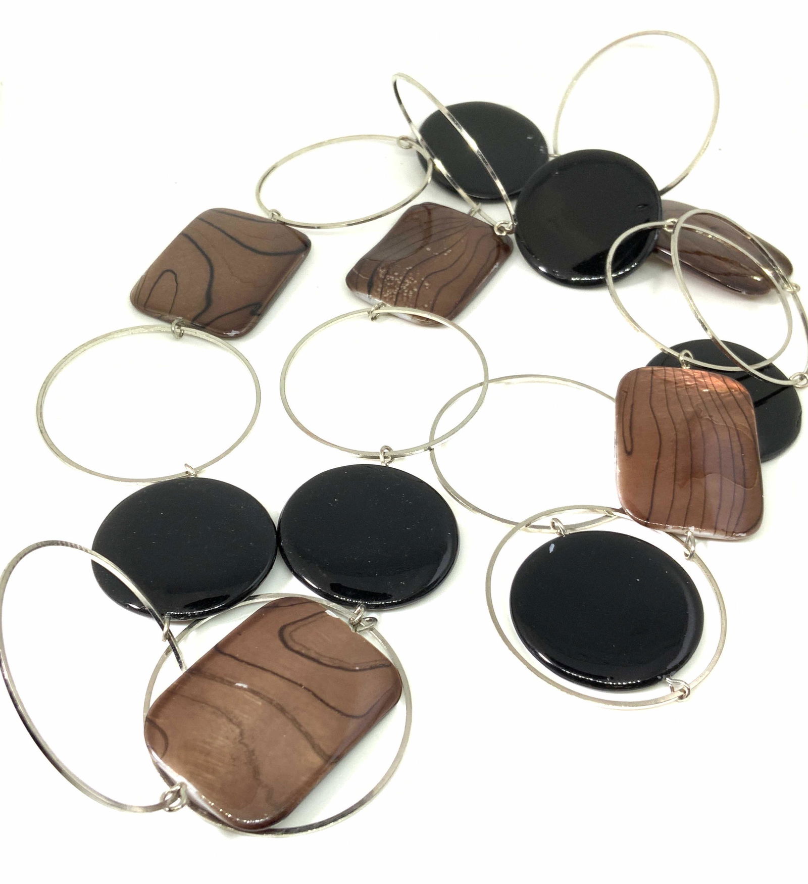 Modern Chunky Artisan Glass Statement Necklace (1 of 10)