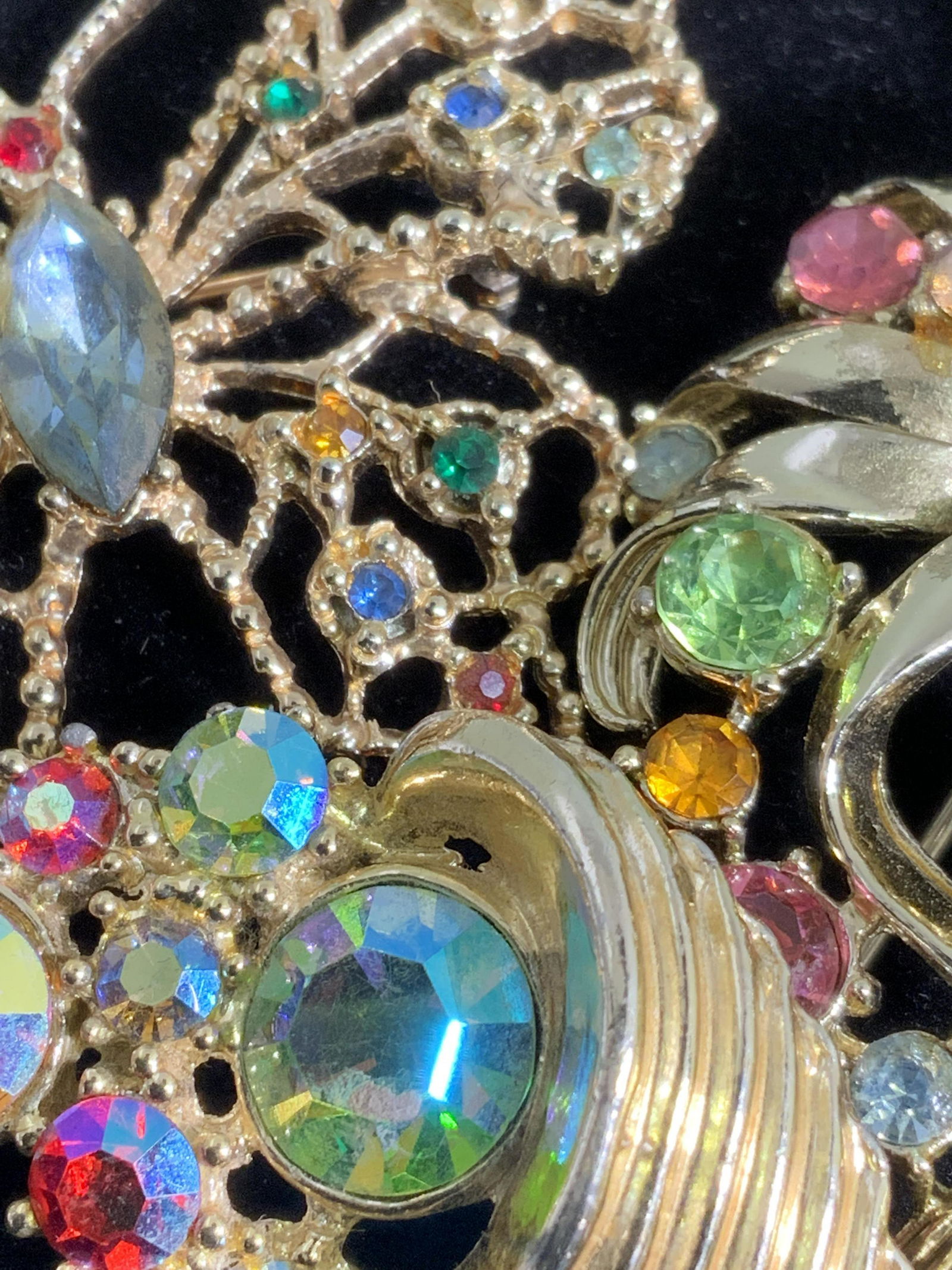 Lot3 DODDS Sign Vintage RHINESTONE Brooches (1 of 10)