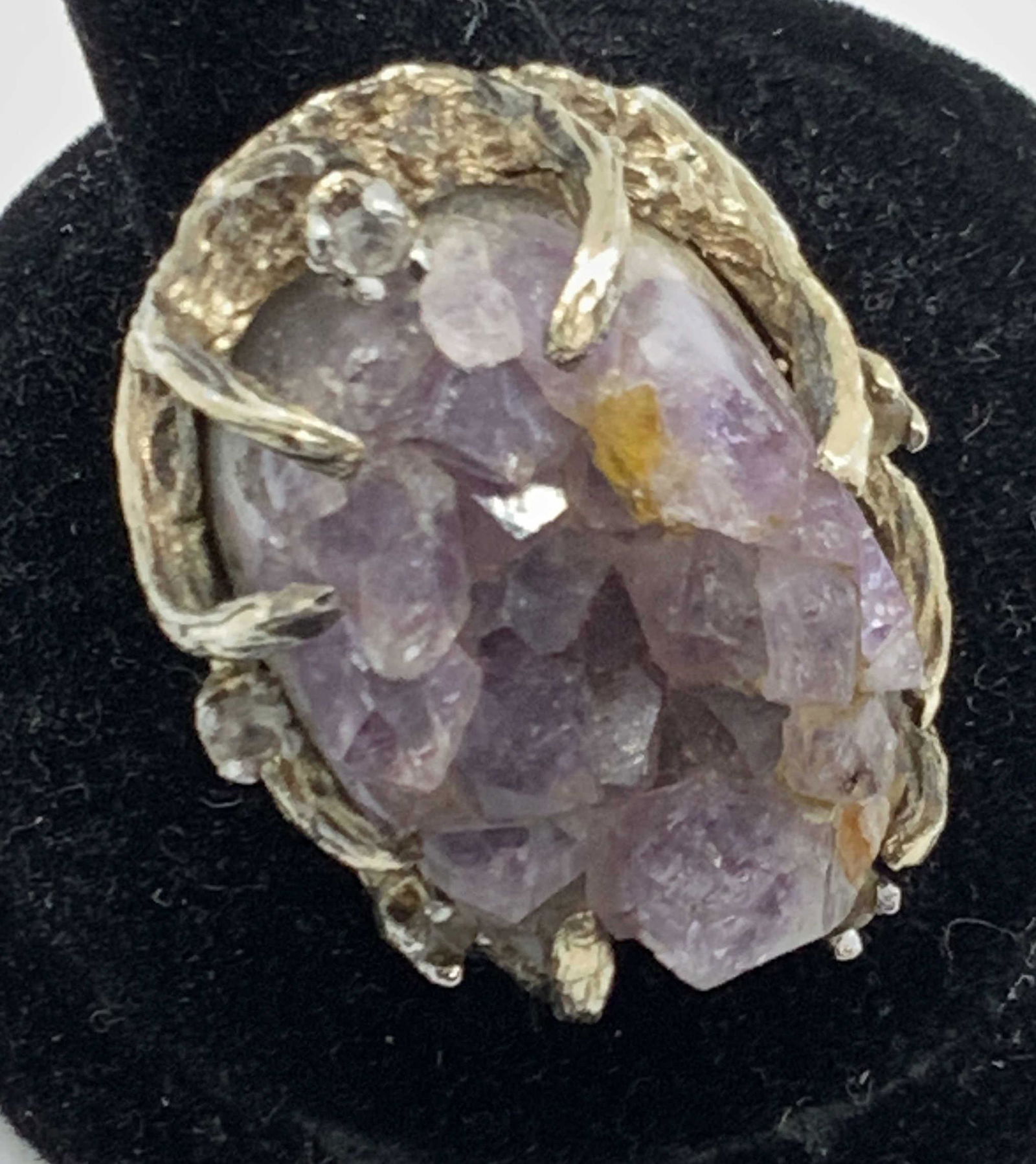 PANETTA Brutalist Silver Ring w Amethyst Cluster (1 of 11)