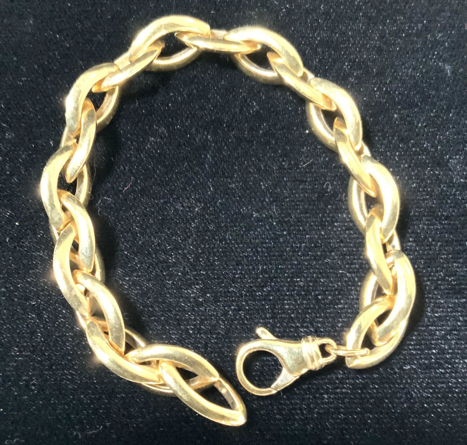 ITALIAN Gold Plated Sterling Silver Chain Bracelet (1 of 8)